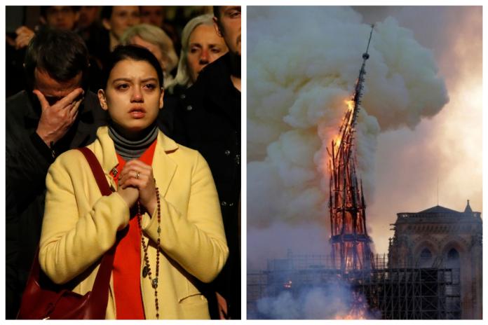 惡火吞噬巴黎聖母院！尖塔斷、玫瑰花窗毀　內部慘照曝光
