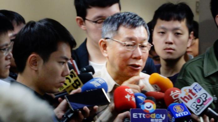 台北市長柯文哲。( 圖 / 記者陳弘志攝,2019.04.16 )