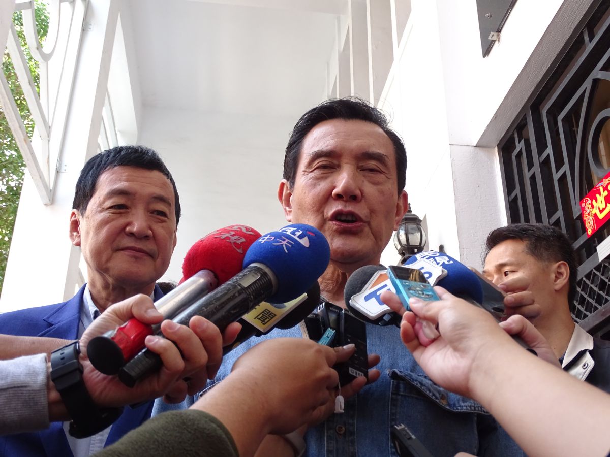 ▲對於鴻海董事長郭台銘有意參加國民黨總統初選，前總統馬英九表示樂觀其成。（圖／記者呂炯昌攝, 2019.4.17）