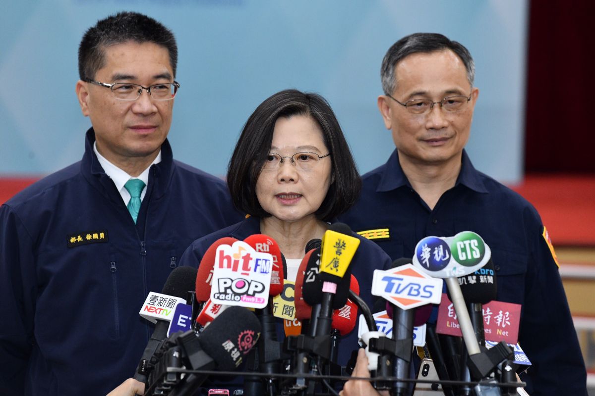 ▲蔡英文總統稱讚警察新制服，不只好看，又非常實用。（圖／記者林柏年攝, 2019.4.18）