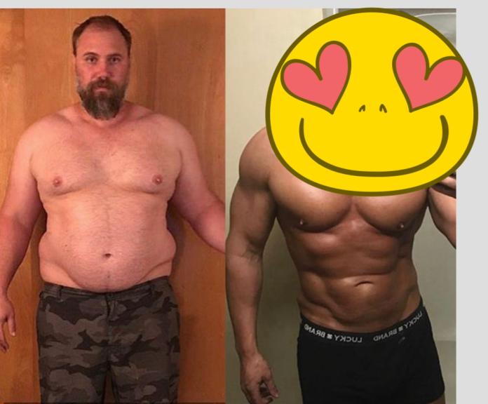 ▲加拿大一名肥爸在150天內成功減掉42公斤，搖身變成一位型男。（圖／翻攝網路）
