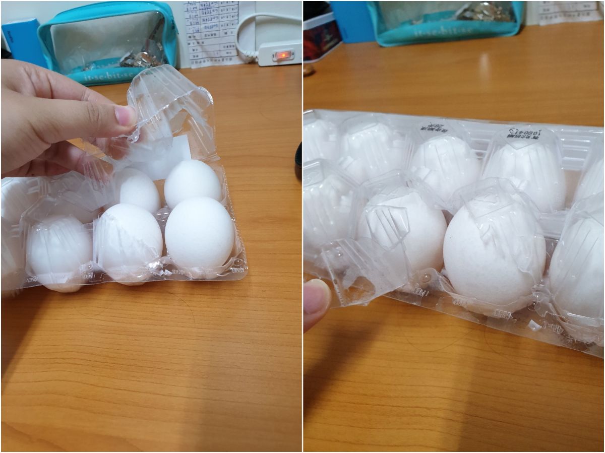 ▲從小錯到大！塑膠蛋盒「一開就破」根本暗器…內行人解答。（圖／翻攝自Dcard）