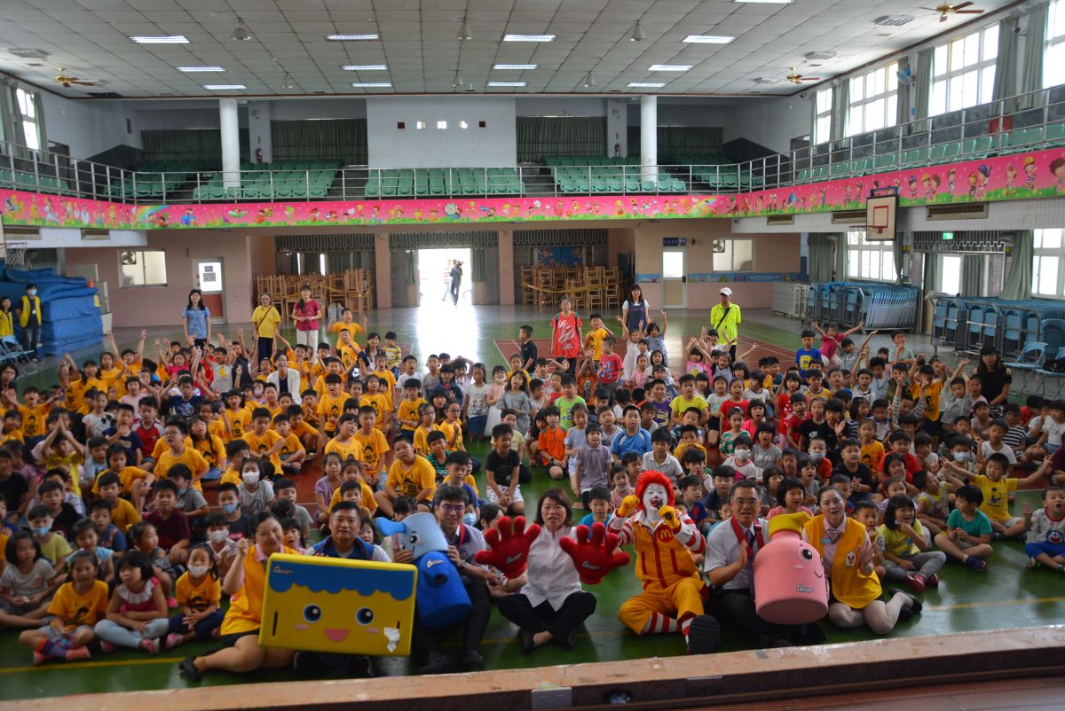 ▲在民族國小舉辦的「一起洗手趣」校園巡迴活動。（圖／記者郭政隆攝影2019.4.24）