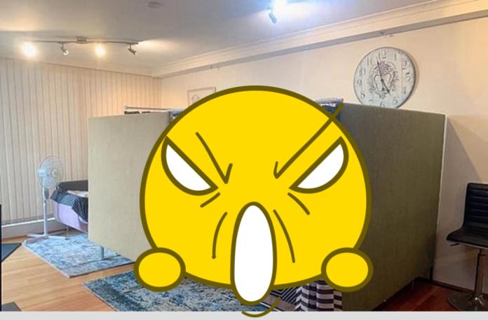 ▲澳洲雪梨出現用幾塊板子隔出的「臥室」，月租約1.6萬台幣。（圖／翻攝網路）