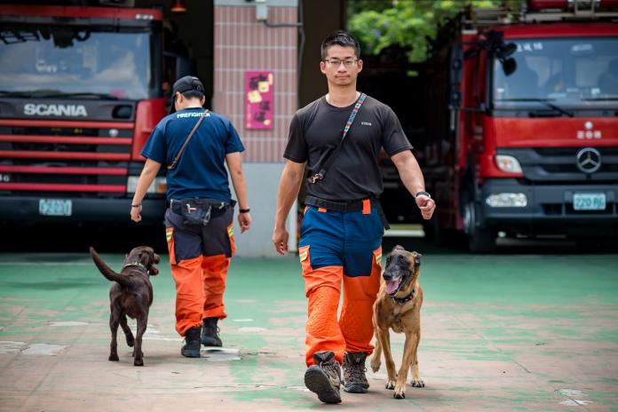 【新聞照片三】搜救犬必須經過嚴格的訓練，台灣的搜救犬是參加德國的世界搜救犬協會（IRO）的認證考試