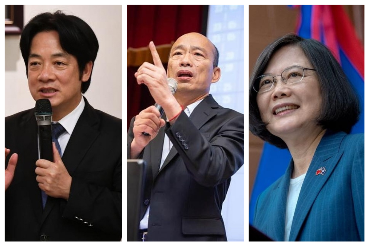 ▲最新民調「高屏區藍綠翻轉」　吳子嘉分析：蔡賴配會贏（合成圖／翻攝自賴清德、韓國瑜、蔡英文臉書, 2019.04.27）