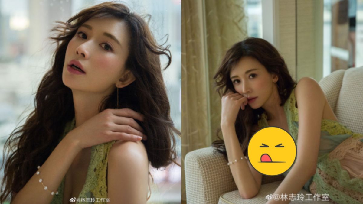 ▲林志玲解放美胸。（圖／微博）