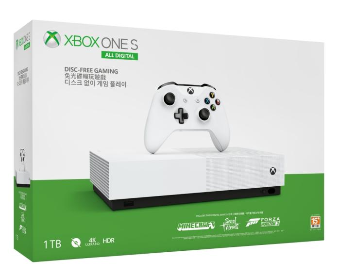▲「Xbox One S 全數位版」遊戲主機建議售價為新台幣7,980元（圖／微軟官方提供）