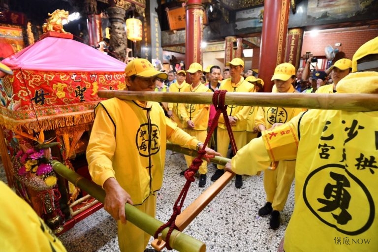 白沙屯媽祖起駕前往北港進香。（圖／記者林柏年攝）