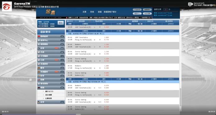 ▲Garena直播出包，工作人員竟上地下賭盤網站。（圖／翻攝自Youtube）