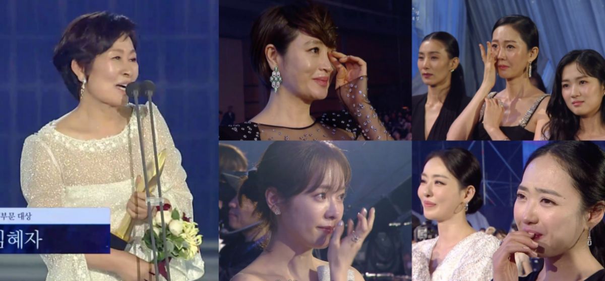 ▲眾女星聽到《耀眼》台詞爆哭。（圖／VLIVE直播）