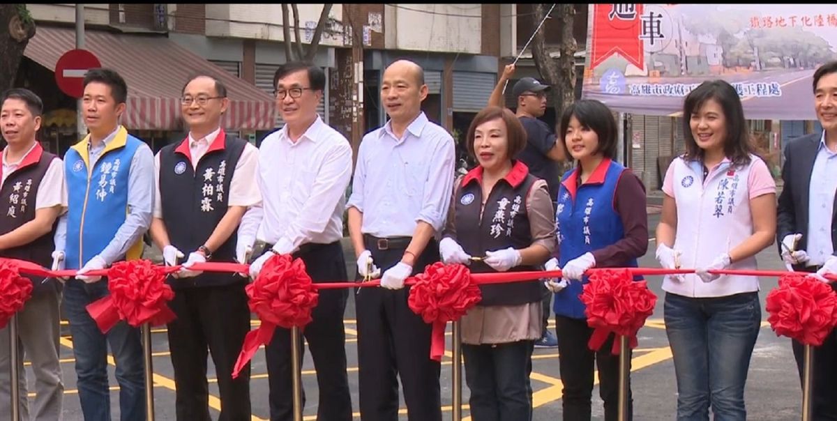 ▲高雄市自強陸橋拆除完成，澄清路今(3)日開放通車，市長韓國瑜親自主持通車剪綵。（圖／記者郭凱杰攝，2019.05.03）
