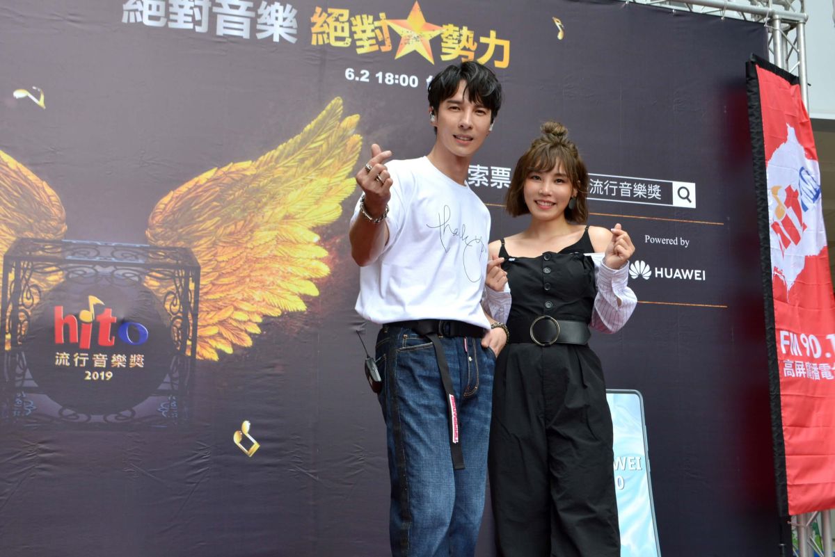 ▲陳勢安、李佳薇出席「2019 hito流行音樂獎」造勢活動。（圖／Hit Fm聯播網提供）
