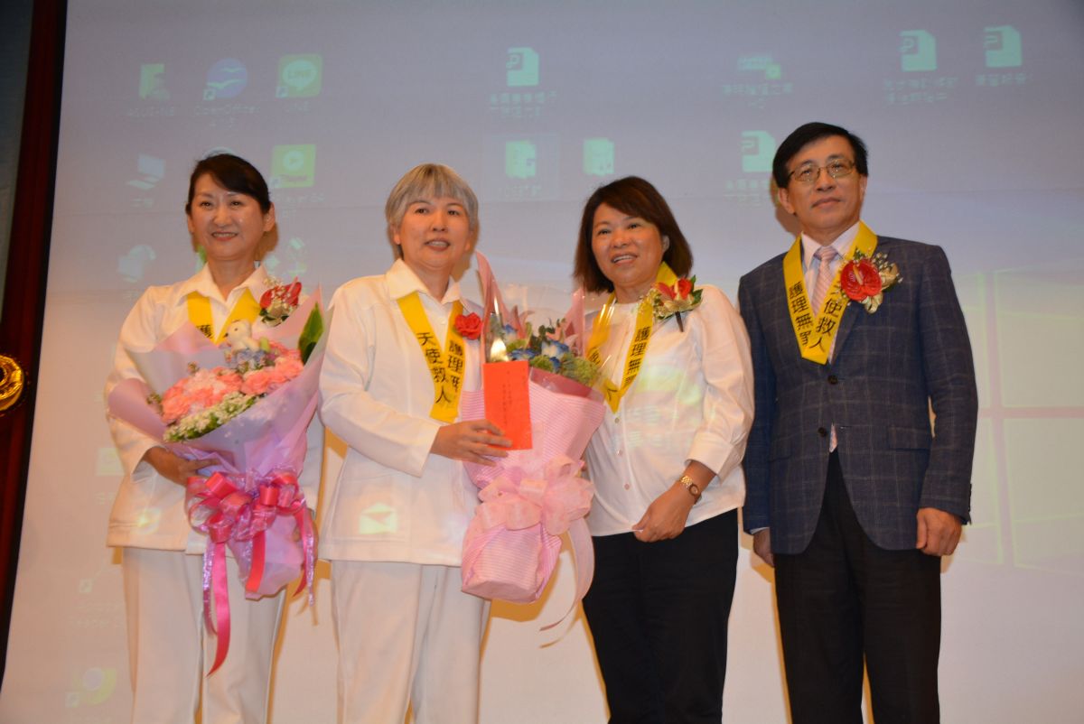 ▲市長表揚榮獲第八屆南丁格爾獎之績優奉獻獎〜金獎的嘉義基督教醫院護理師陳冠分。（圖／記者郭政隆攝影2019.5.6）