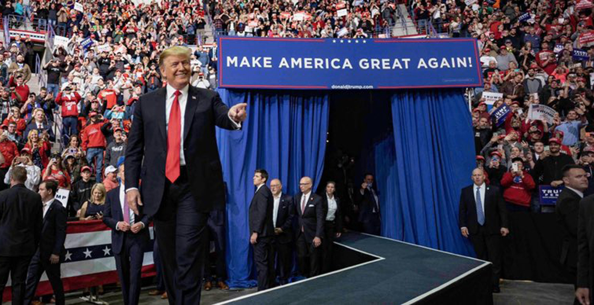 ▲美國總統川普今天凌晨在推特宣布針對中國大陸的商品課徵25%關稅，陸股上午應聲倒地。（圖／翻攝自川普推特）