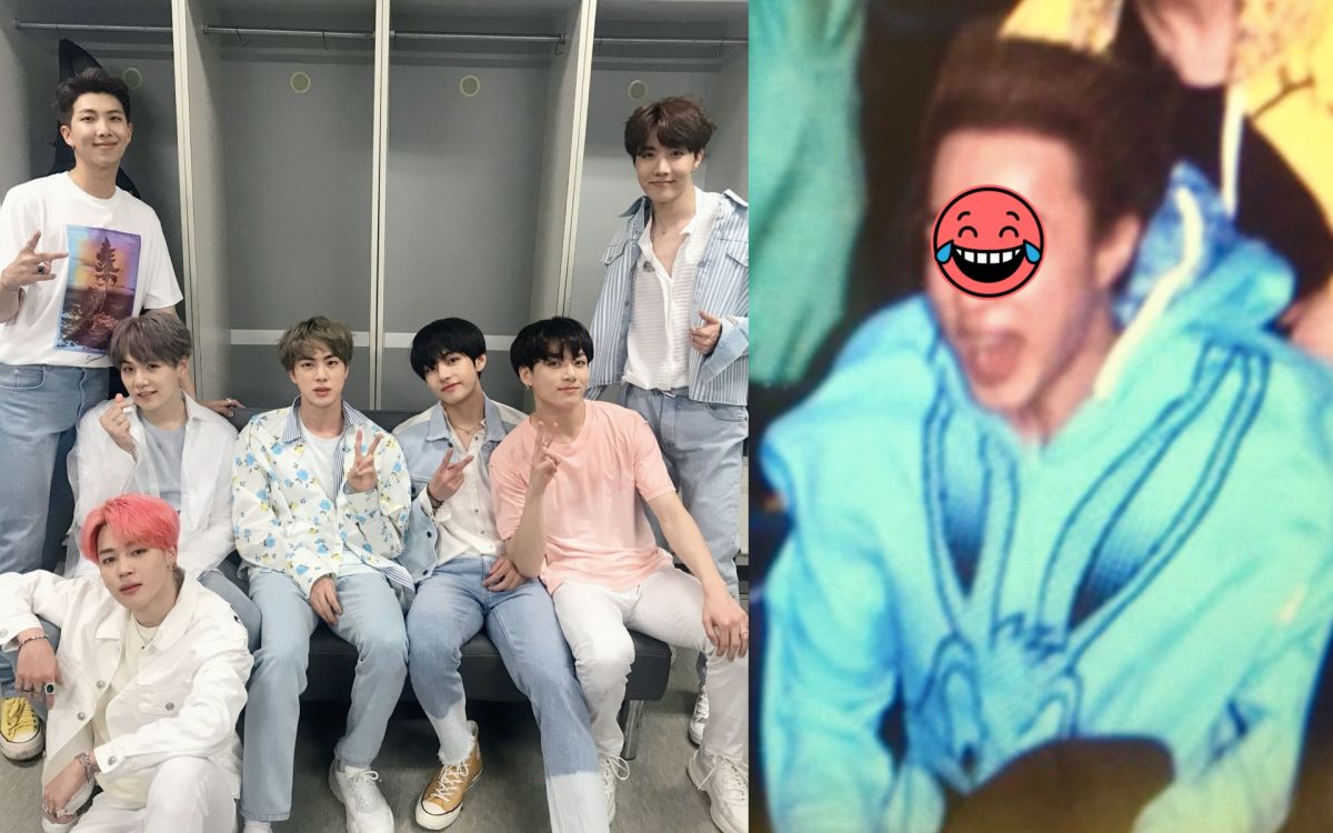 ▲Jin（右）PO出被拍到的醜照。（圖／BTS Twitter）