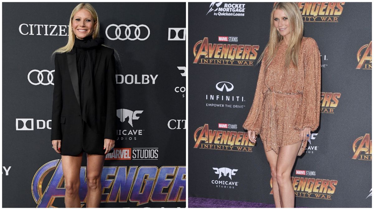 ▲擁有修長身形的葛妮絲派特洛，是標準的衣架子，尤其露出長腿的性感裝扮超吸睛。（圖／香緹卡、美聯社提供）
