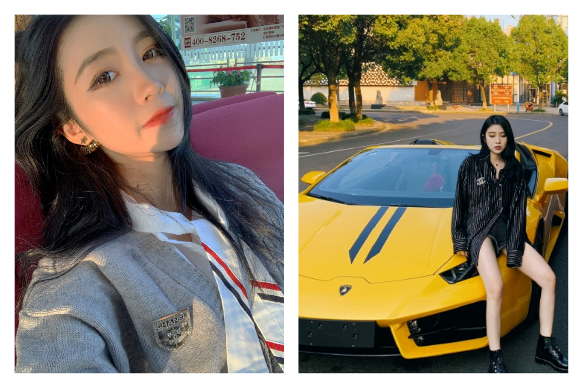 ▲女網紅炫富，在直播中稱「媽媽買了一條街的店鋪送我」。（圖／翻攝自韓笑脾氣很差的微博）