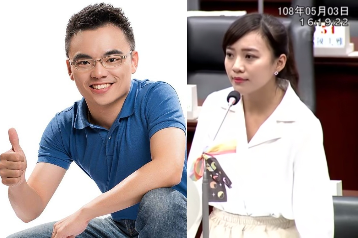 ▲黃捷上政論節目「基本題答不出」　洪孟楷：誰才耍猴戲？（圖／翻攝自洪孟楷臉書、高雄市議員鳳山黃捷 Youtube, 2019.05.11）