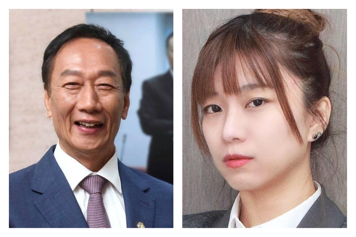 ▲鴻海董事長郭台銘和時代力量台北市議員林穎孟。（圖／翻攝自郭台銘及林穎孟臉書）