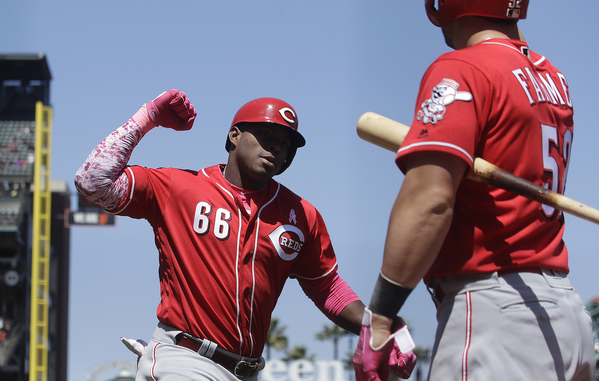 Yasiel Puig開轟（圖／美聯社／達志影像）