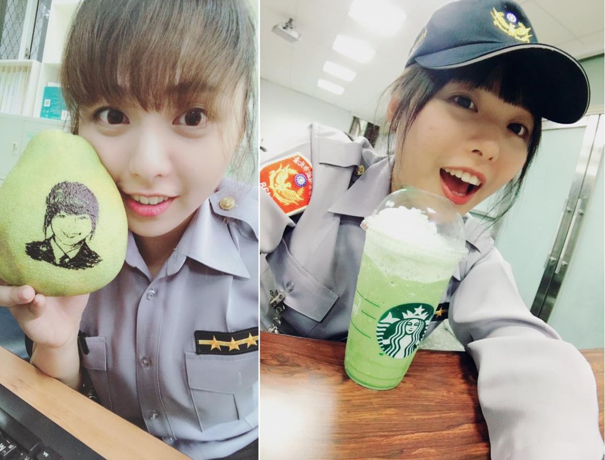 ▲母親節影片有亮點！「蜜糖系」女警超甜微笑融化表特板友（圖／翻攝PTT, 2019.05.14）