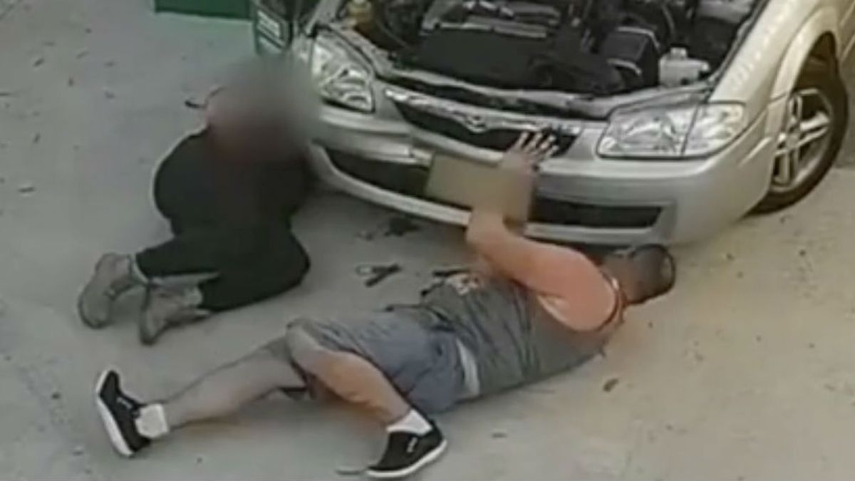 ▲澳洲 36 歲男子凱南（ Kenan Basic ）平時就愛熱心助人，他於去年年底發現一名 19 歲女子凱特琳格雷（ Caitlyn Gray ）的汽車拋錨在加油站，凱南好心幫他修車。（圖／翻攝自網路）