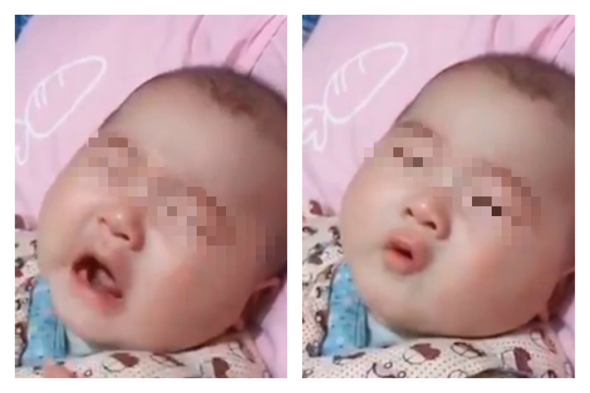 ▲有網友在臉書社團「爆笑公社」分享一段「哄嬰妙招」，只需要一個簡單動作，就可以讓哭不停的寶寶瞬間安靜下來。（圖／翻攝自爆笑公社）