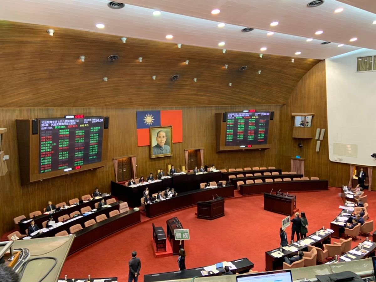▲本會期最後一天，立法院針對「兩岸和平協議」修法三讀「兩岸人民關係條例」 (圖／記者吳承翰攝)