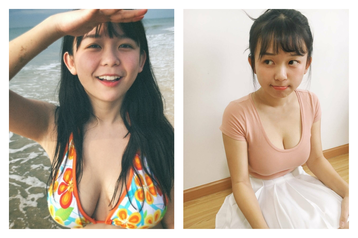 ▲有網友在批踢踢分享一位擁有童顏巨乳的正妹照片，讓鄉民驚為天人。（圖／翻攝自待安娜的微博）