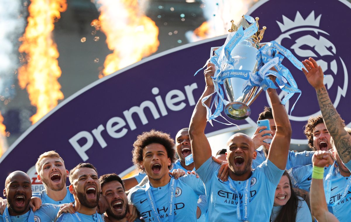 ▲2018-19賽季英格蘭足球超級聯賽冠軍曼城。（圖／美聯社／達志影像）