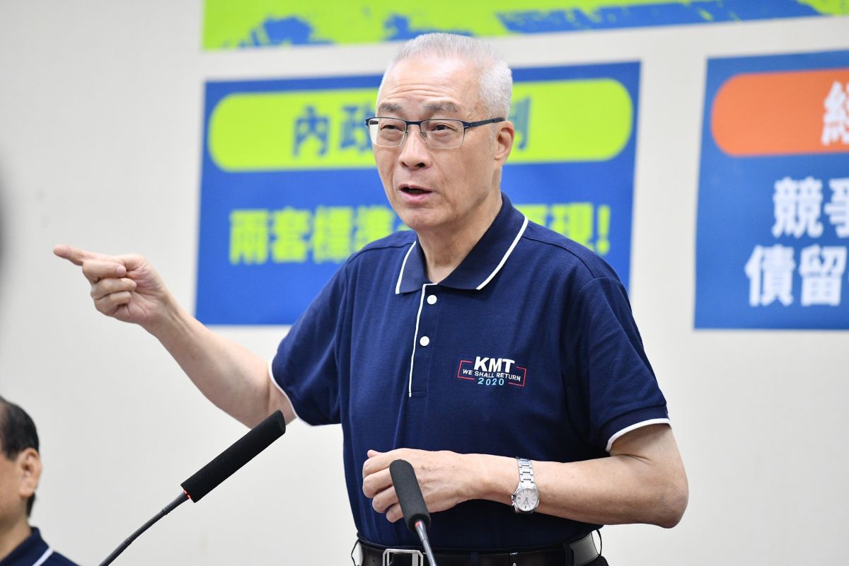 ▲蔡英文總統執政3週年，國民黨20日在中央黨部召開記者會，檢討民進黨執政3年缺失。黨主席吳敦義表示，蔡政府3年來每個方面都沒做好。（圖／記者林柏年攝2019.5.20）