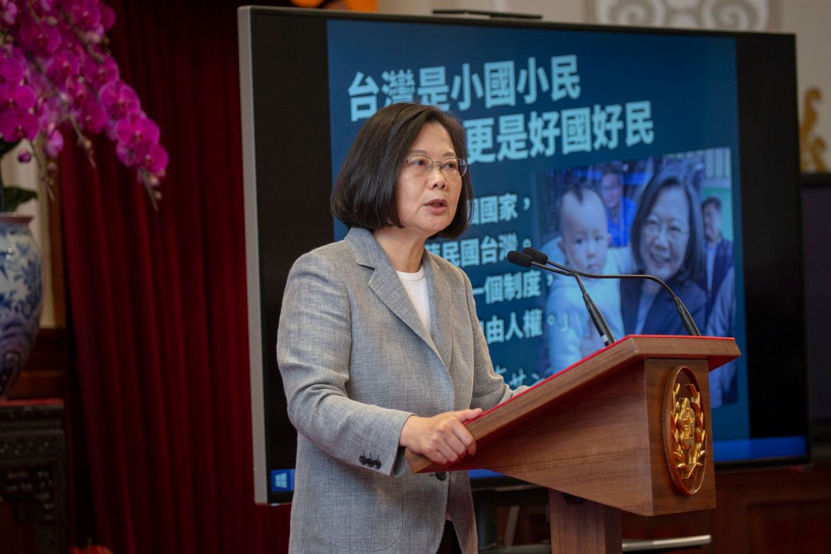 美中貿易戰開打，總統蔡英文今（20）日舉行執政3週年記者會時，宣示下一個任期將會舉辦「台灣博覽會」。（圖／總統府提供)