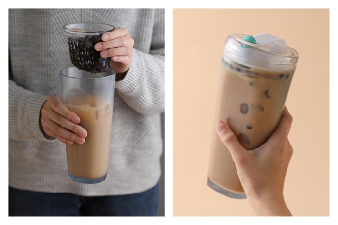 ▲台灣設計師推出無須吸管也輕鬆喝珍奶的「Float」創意杯，被網友讚爆。（圖／翻攝自 behance 網站）