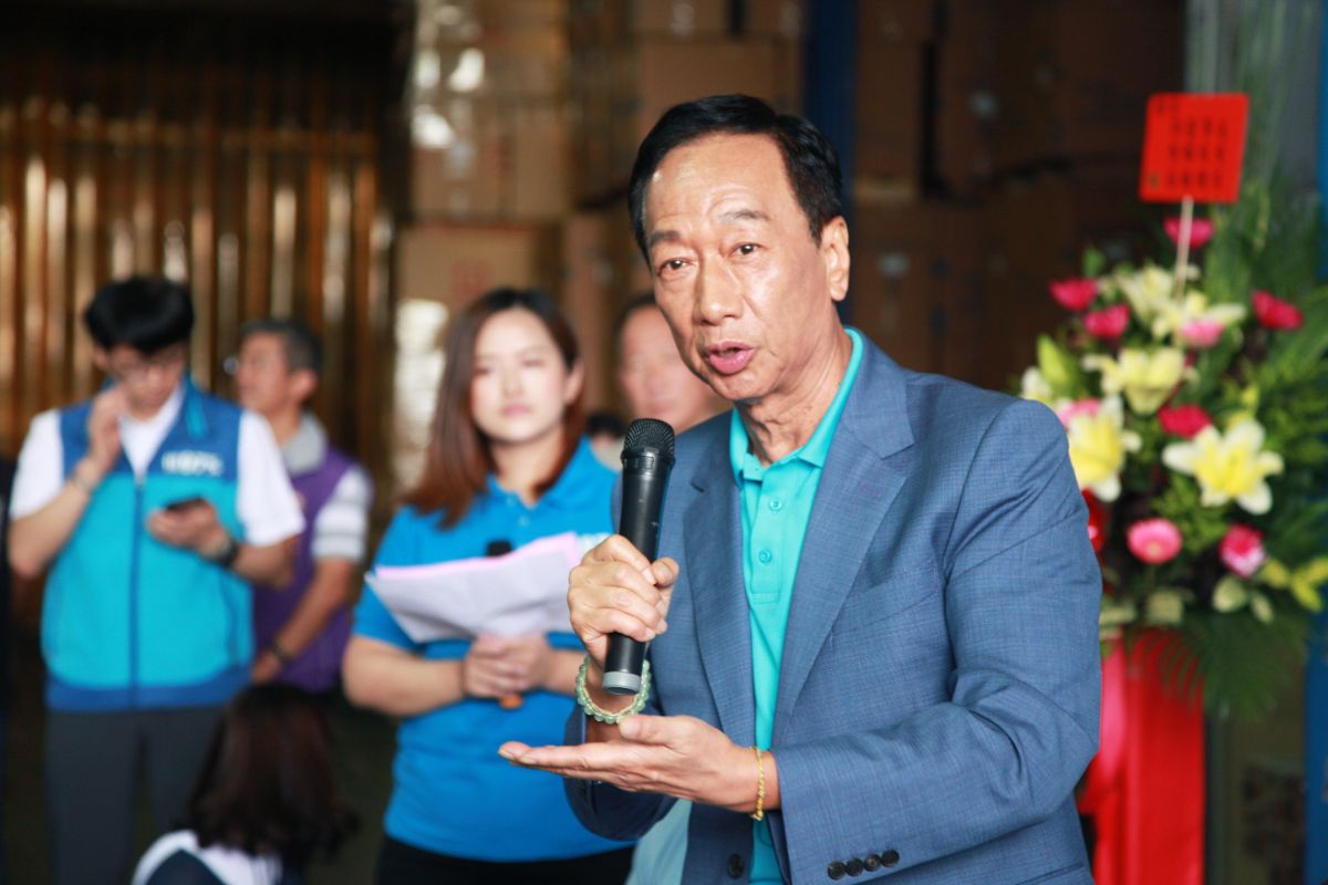 ▲郭台銘強調，鴻海離職員工在網路上抹紅、抹黑甚至潑大便都有，現在對這些事情只能說是無奈；郭台銘也表示，鴻海在2016年還是2017年之後，都已經不用紙本薪資單了。（圖／記者李春台攝, 2019.05.21）