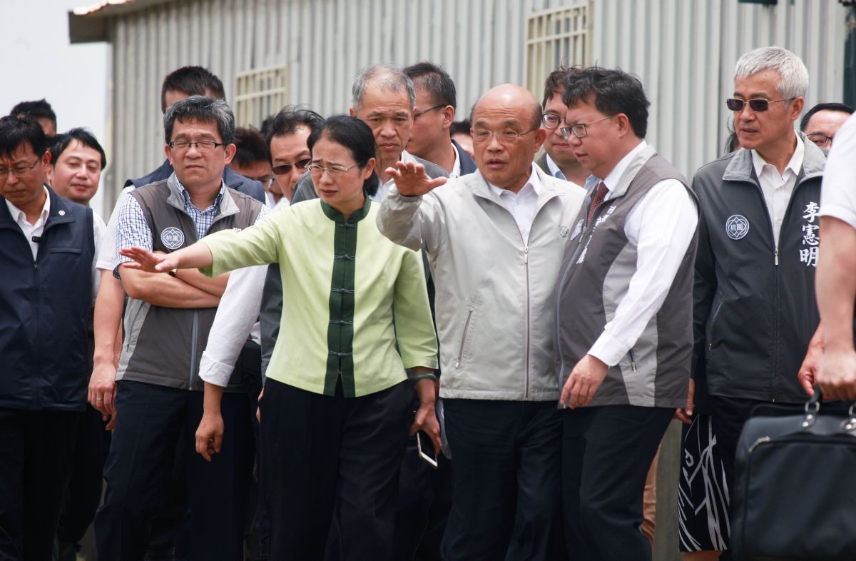 ▲蘇表示，郭是第一次參選，是新手，不曉得是不是幕僚給他提供(建議)，用罵的其實並不好，蘇貞昌鼓勵郭用行動投資台灣，應該會贏得更多人的肯定。（圖／記者李春台攝, 2019.05.21）