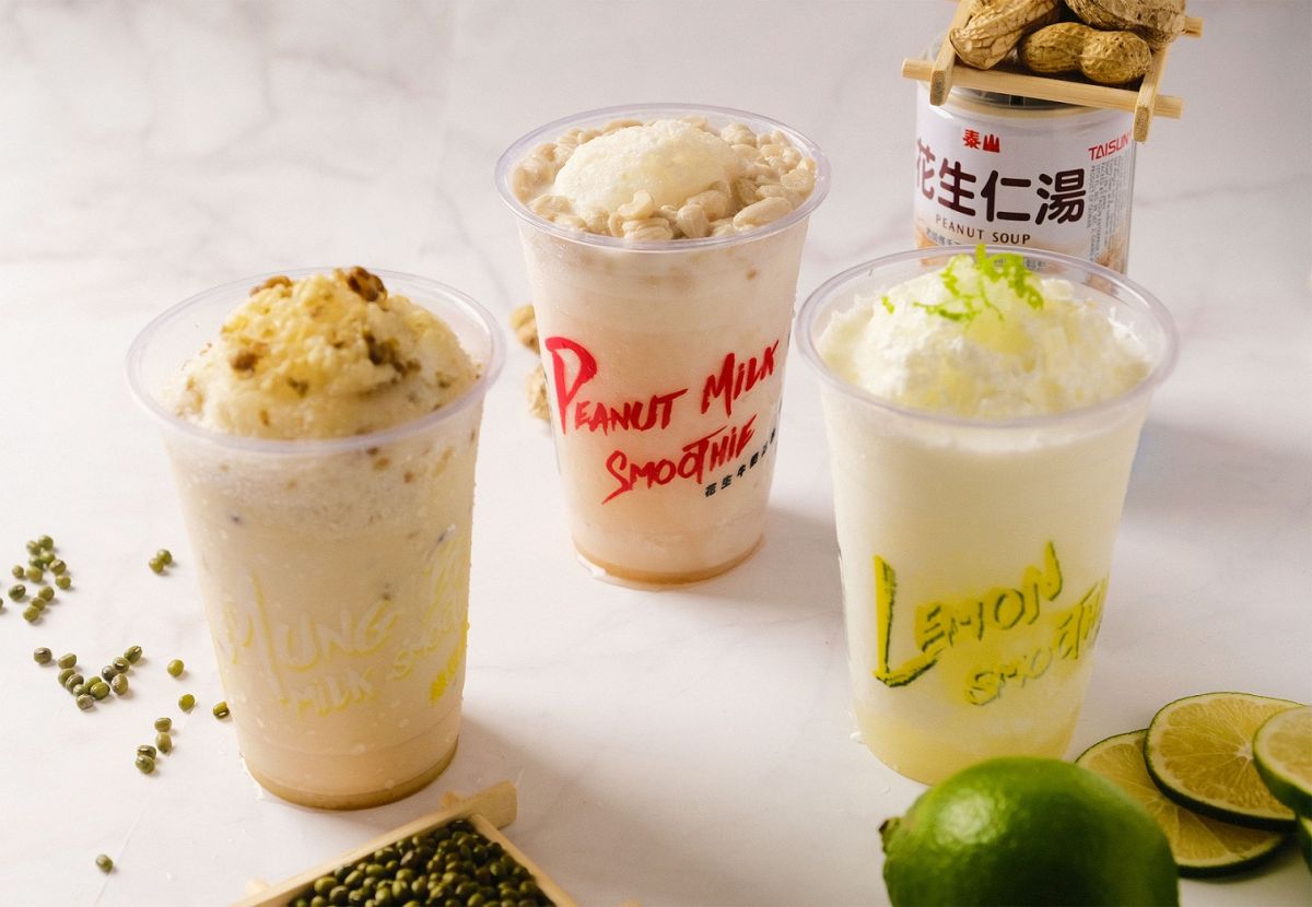▲萊爾富今夏推出「超有台味」的三款冰沙，包含花生牛奶冰沙、檸檬雪酪冰沙與綠豆沙牛奶冰沙，其中花生牛奶冰沙是攜手泰山合作的限量新品。(圖／萊爾富提供)