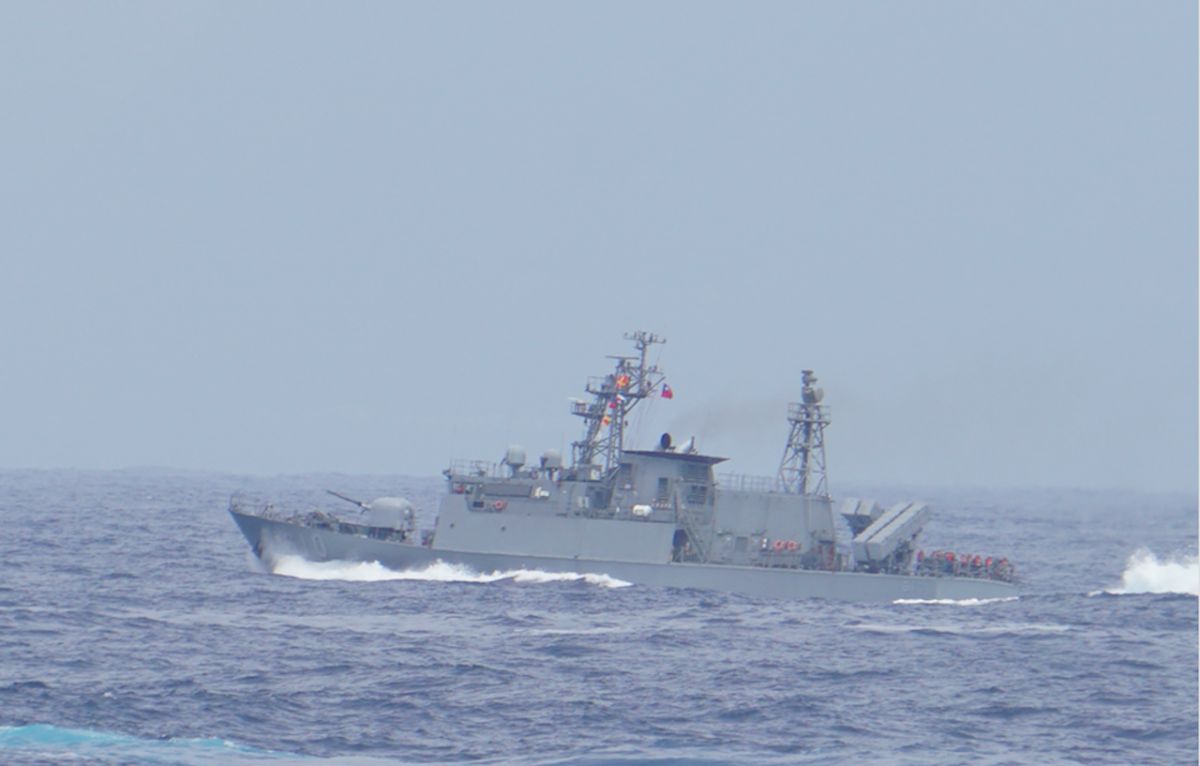 ▲海軍錦江級巡邏艦金江軍艦，22日參加東部海域的戰備操演。（圖／記者呂炯昌攝, 2019.5.22）