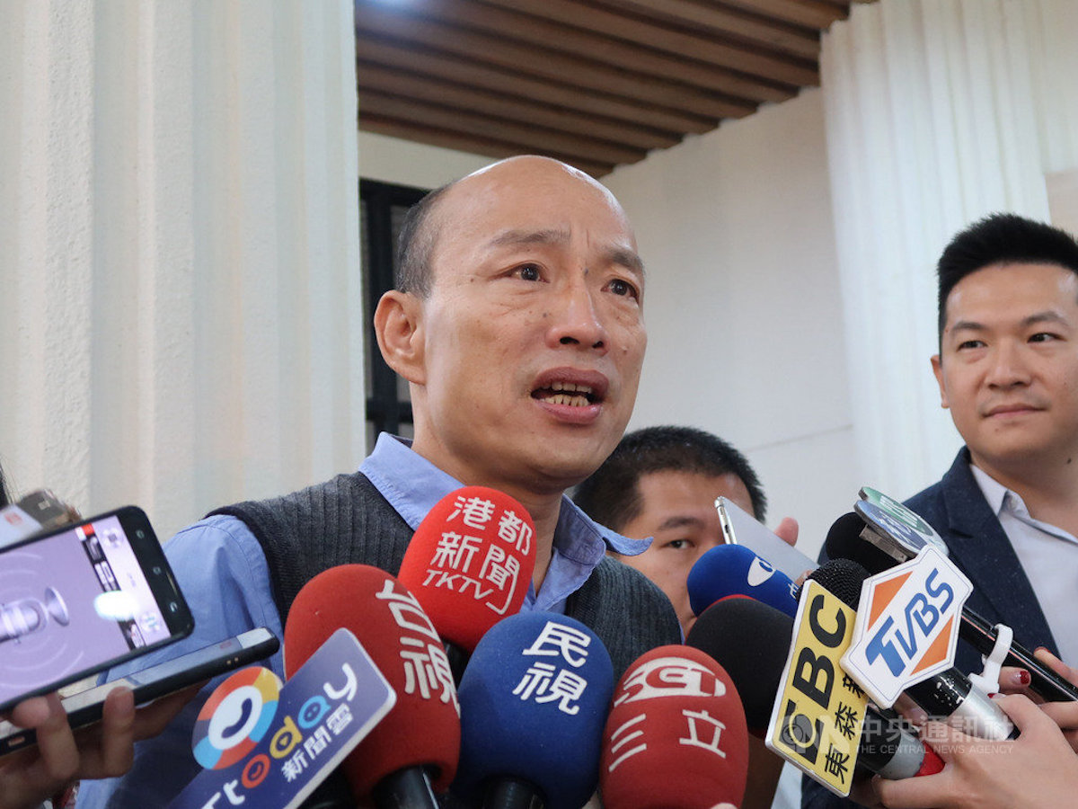 ▲韓國瑜 22 日表示，若是當選總統將會在高雄舉辦交接典禮，而辦公室則會選擇設在左營軍區。（圖／中央社資料圖片）