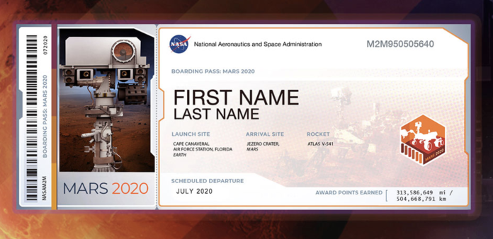 快上NASA網站登錄　送你的名字上火星
