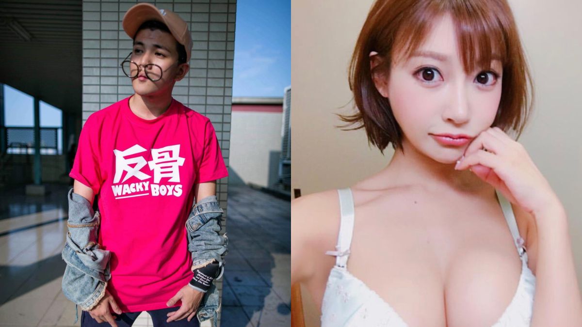 ▲孫生（左圖）、明日花綺羅「床照」曝光。（圖／臉書、推特）