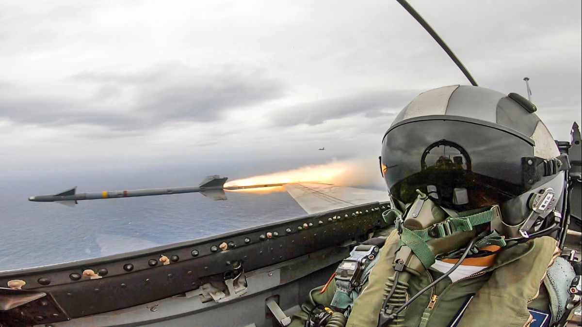 ▲漢光35號演習，IDF經國號戰機發射天劍一型飛彈。（圖／軍聞社提供）