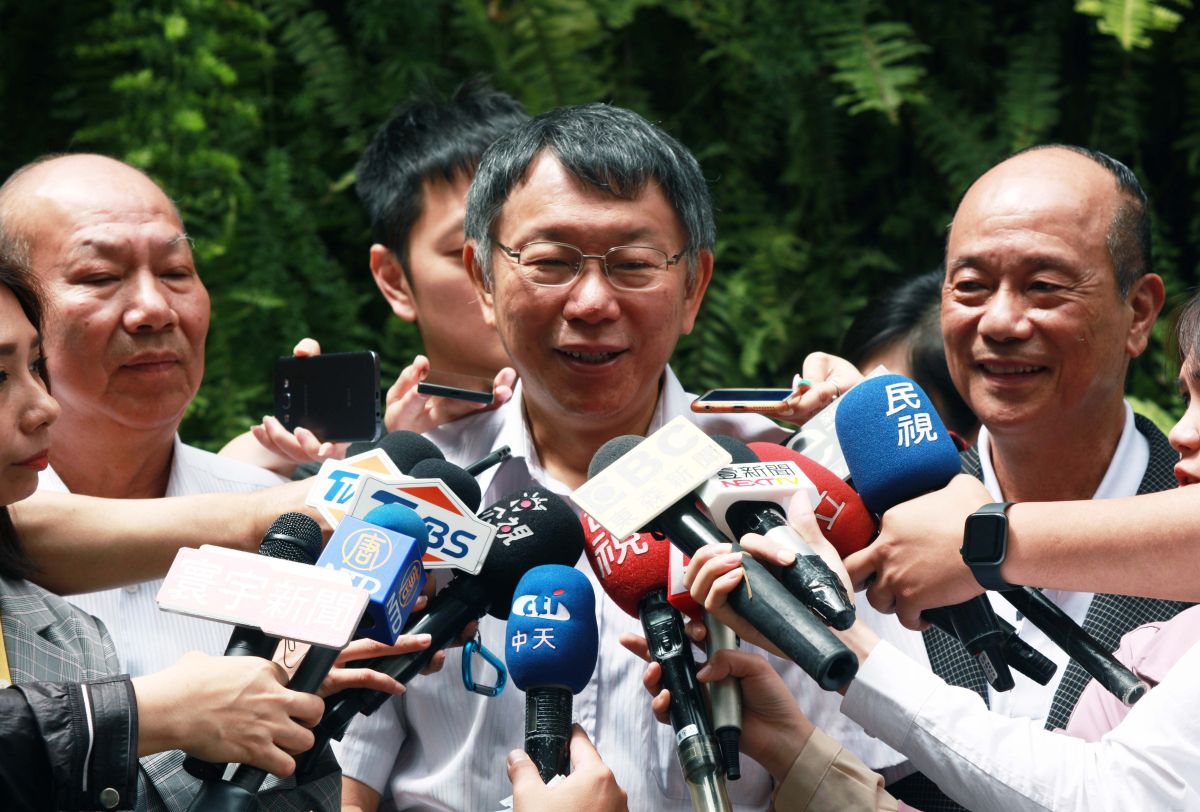 ▲柯文哲說自己的人生哲學是「我們對人家好，人家是不是一定對我們好，答案是不一定，但99.5%的是，所以我通常是先露出笑容。」（圖／記者李春台攝, 2019.05.30）