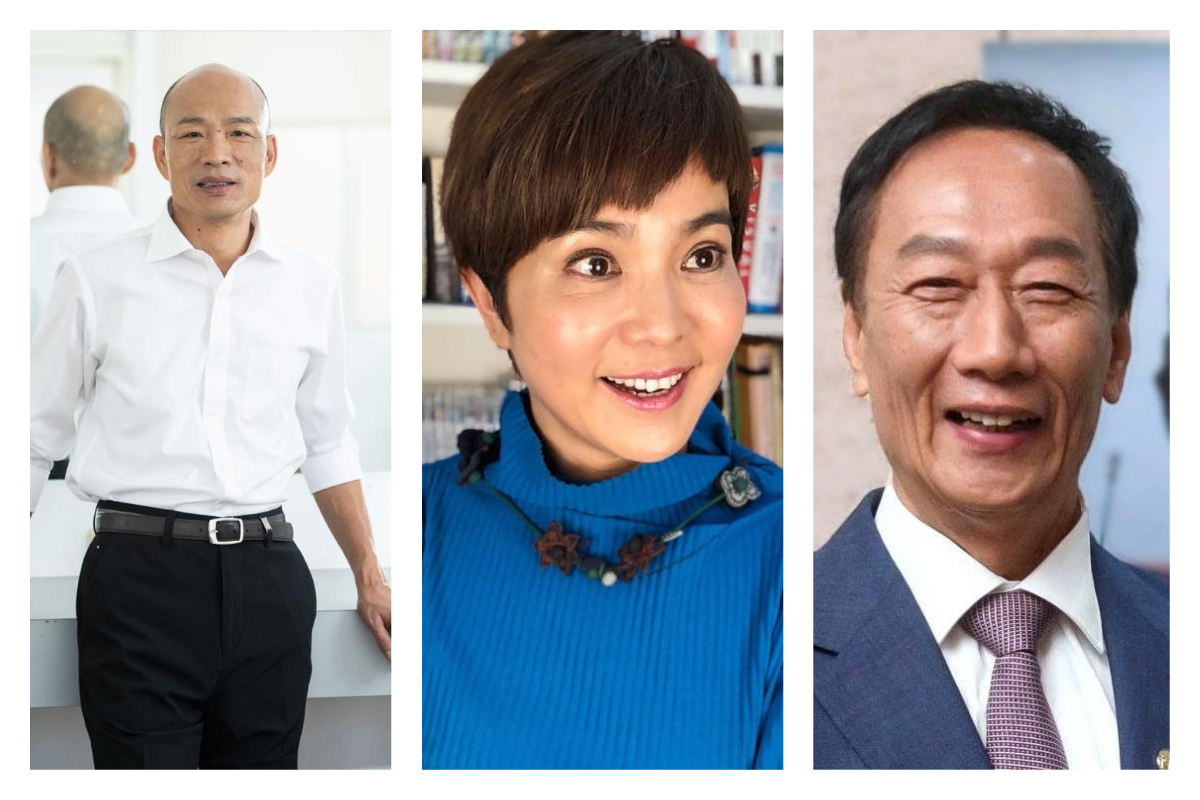 ▲針對國民黨初選，資深媒體人李艷秋指出，要挑戰大位的人，除了自身條件外，另一個最好的觀察指標就是：他身邊站著什麼人？（圖／翻攝自韓國瑜、李艷秋、郭台銘臉書）
