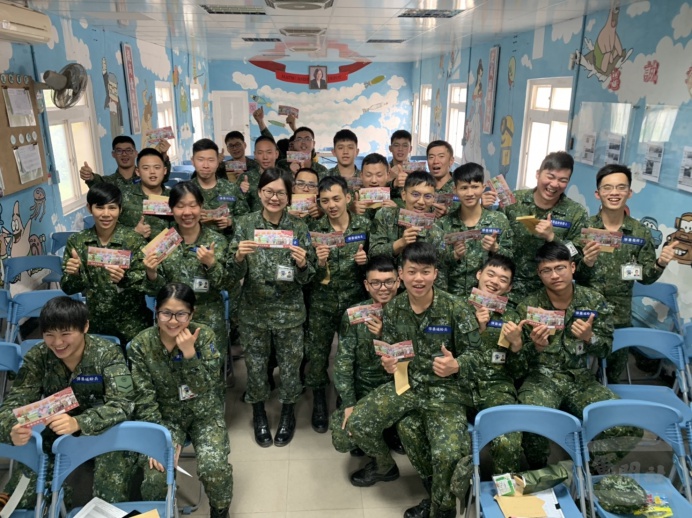 ▲ 陸軍馬祖防衛部支援營彈藥連舉辦「母親節即時傳愛」活動。（陸軍馬祖防衛部支援營提供）