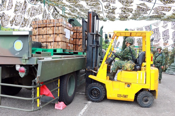 ▲ 陸軍五支部彈藥補給點開設。（陸軍五支部提供）