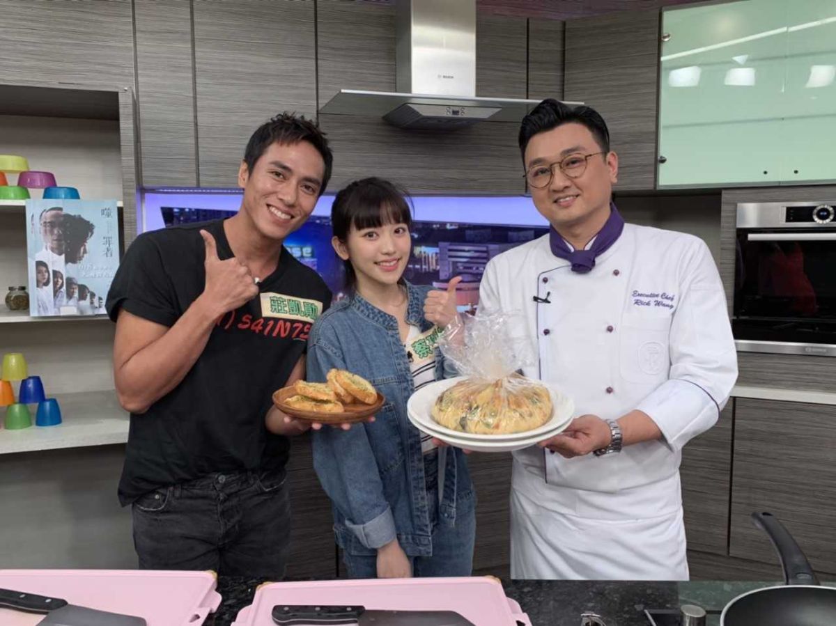 ▲莊凱勛、蔡瑞雪一同錄製《型男大主廚》。（圖／凱渥）