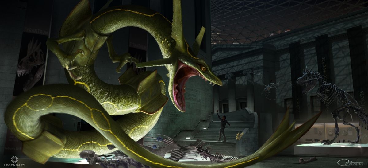 ▲電影畫師繪制寫實風「寶可夢博物館」（圖RJ Palmer推特／）