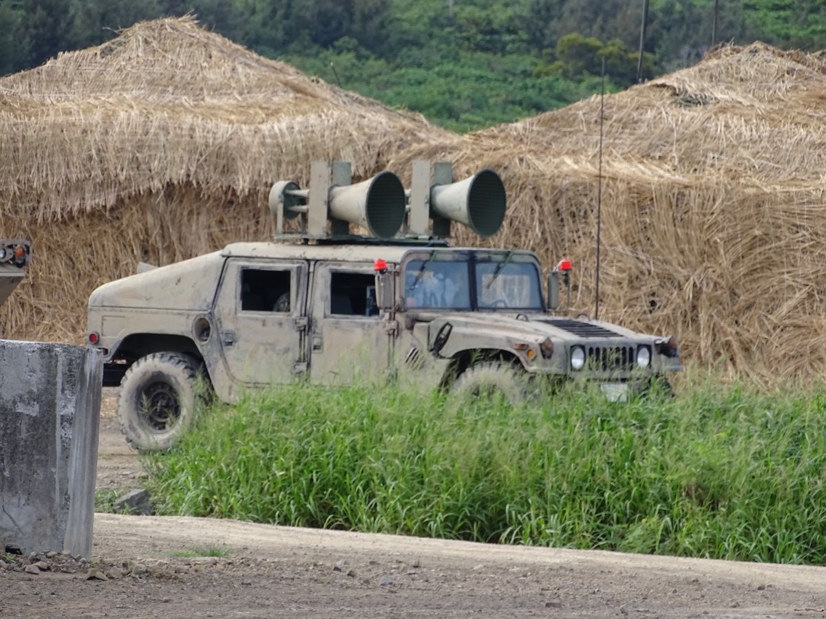 ▲漢光35號演習中，國軍出動心戰喊話車。（圖／記者呂炯昌攝）