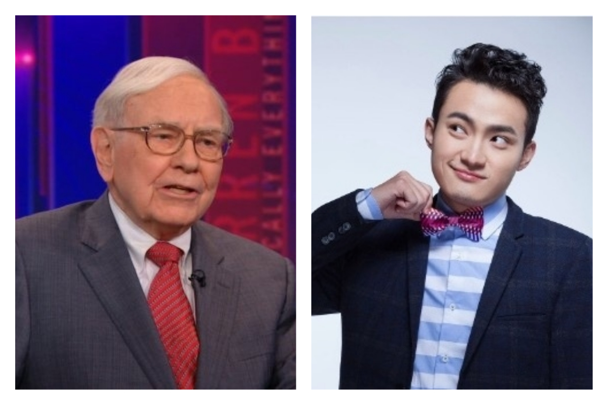▲股神巴菲特和波場 TRON 創始人孫宇晨。(圖／翻攝自巴菲特臉書和孫宇晨微博)